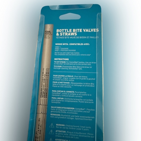 CamelBak Eddy+ Bottle Bite Valves & Straws – Clear (2-Pack) - Picture 4 of 6